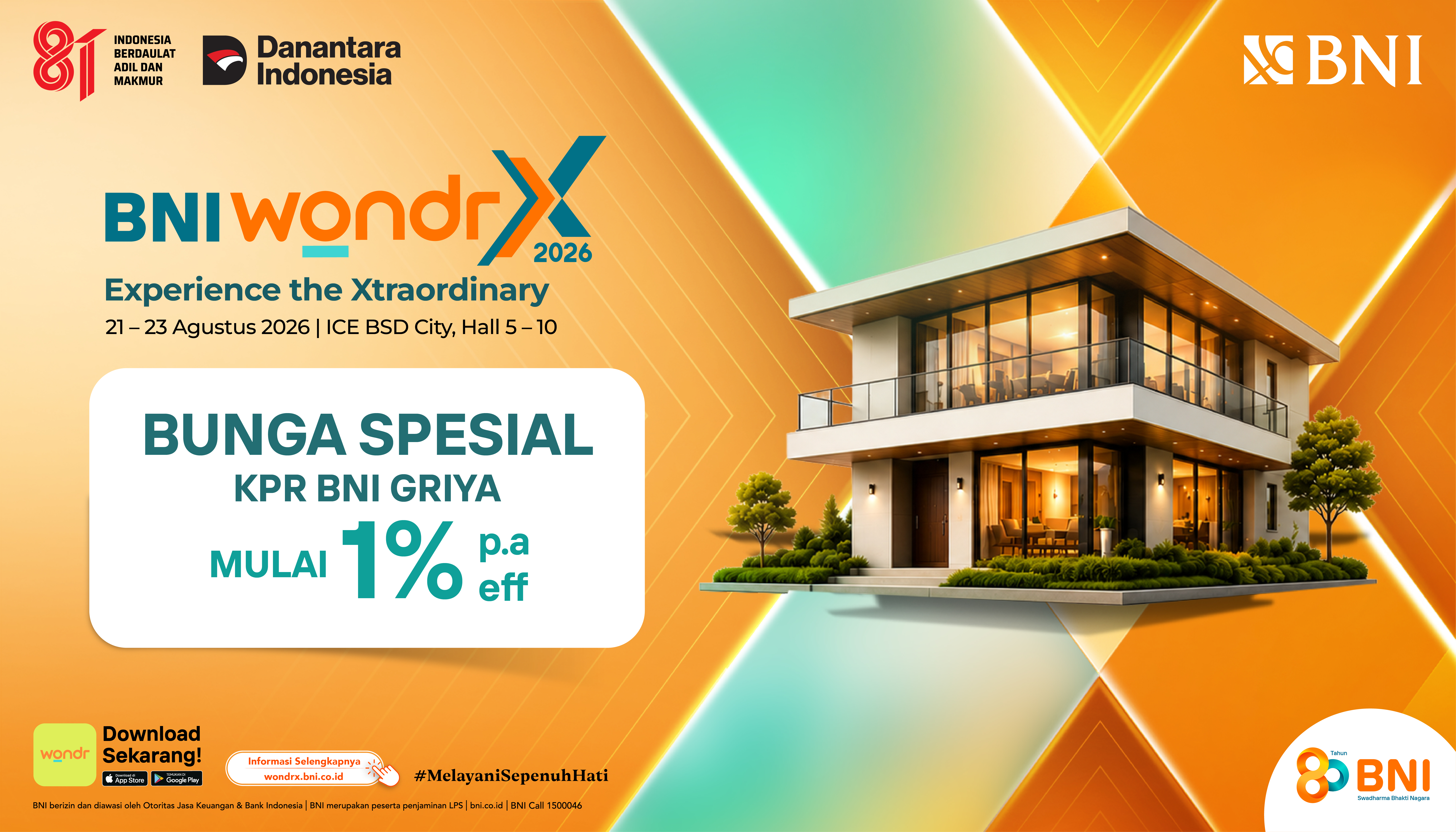 Promo KPR BNI Griya & KKB BNI OTO — bunga spesial BNI wondrX 2026