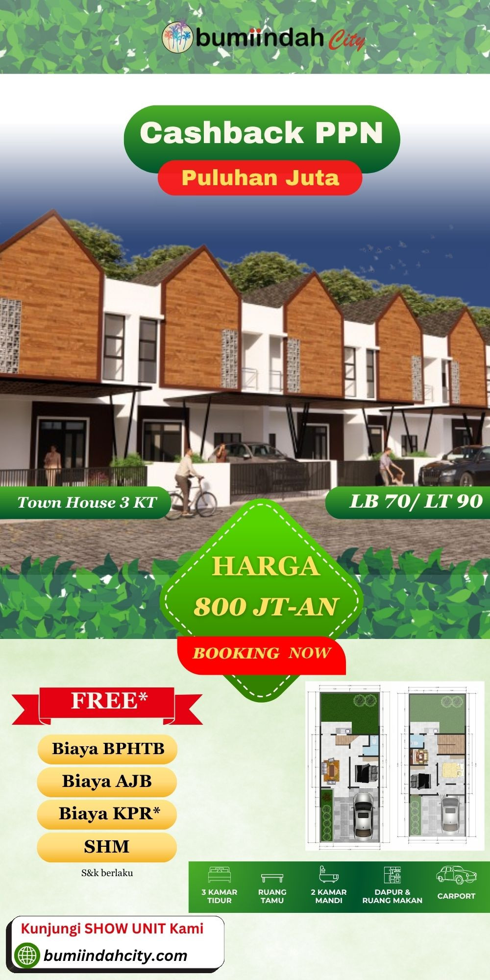 Townhouse 3 BR