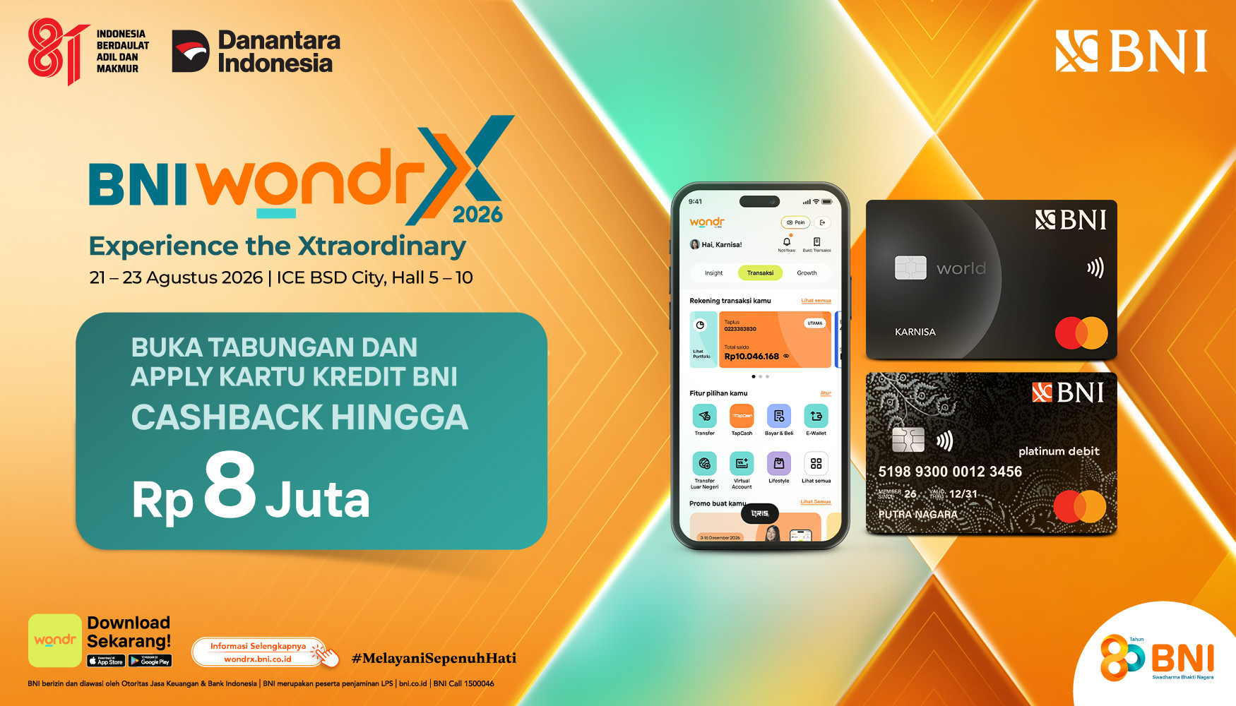 Buka Tabungan BNI, cashback hingga Rp8.000.000
