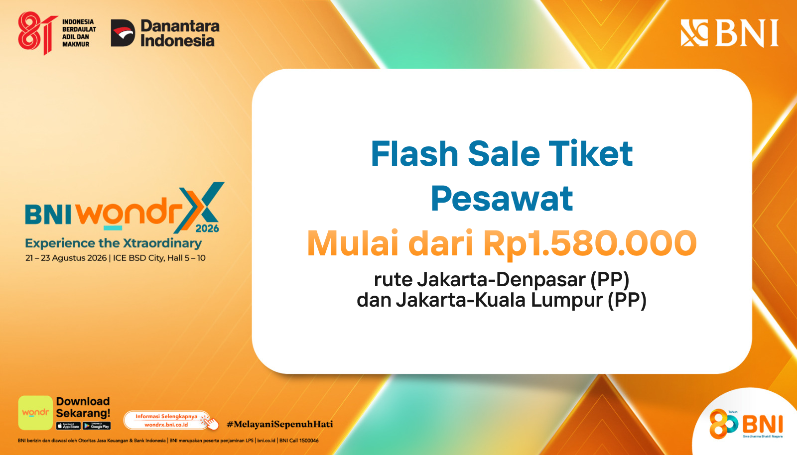 Flash Sale Tiket Pesawat mulai dari Rp1.580.000, rute Jakarta-Denpasar (PP) dan Jakarta-Kuala Lumpur (PP)