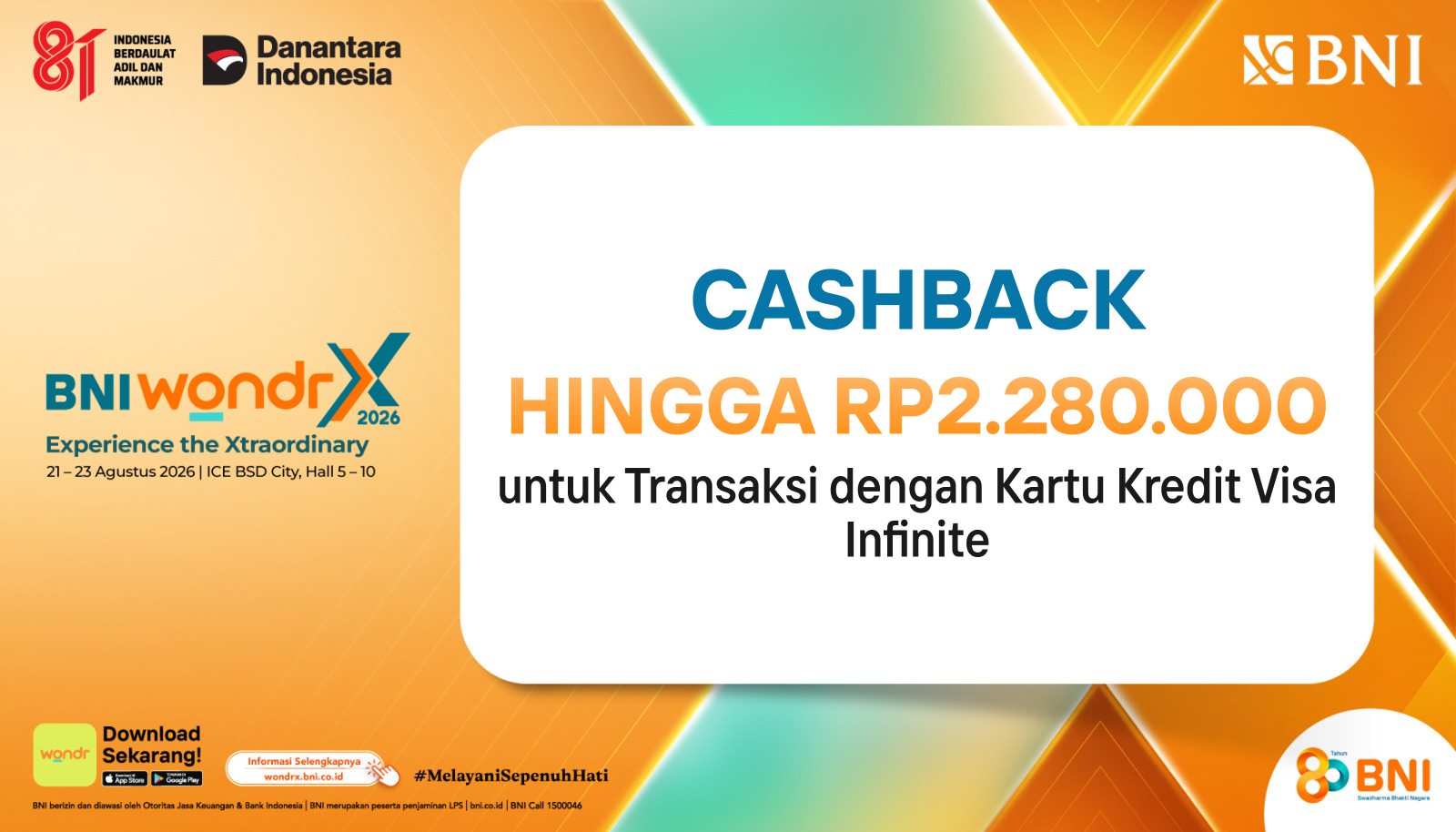 Cashback hingga Rp2.280.000 untuk Transaksi dengan Kartu Kredit Visa Infinite