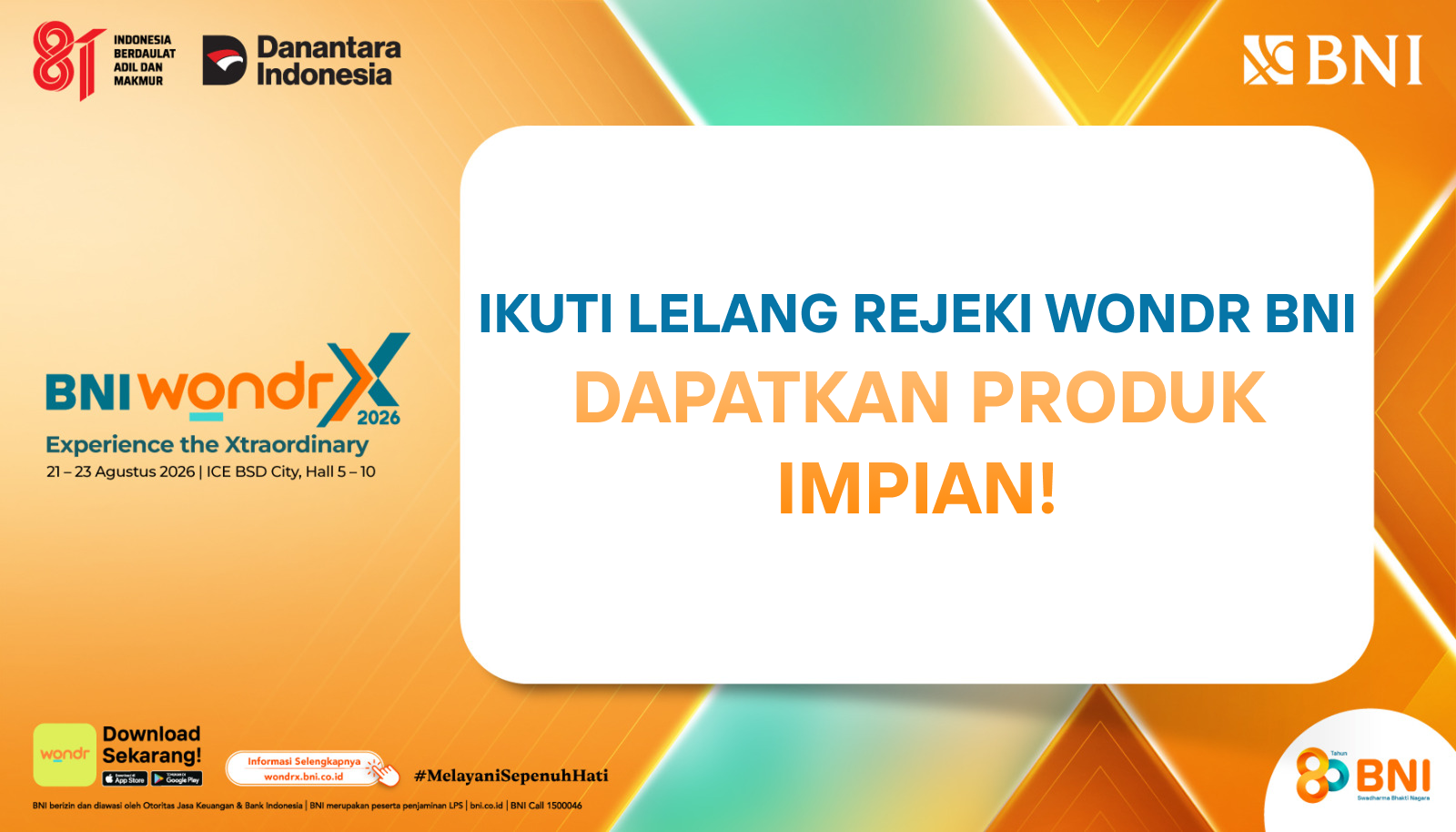 Ikuti Lelang rejeki wondr BNI, Dapatkan Produk Impian!