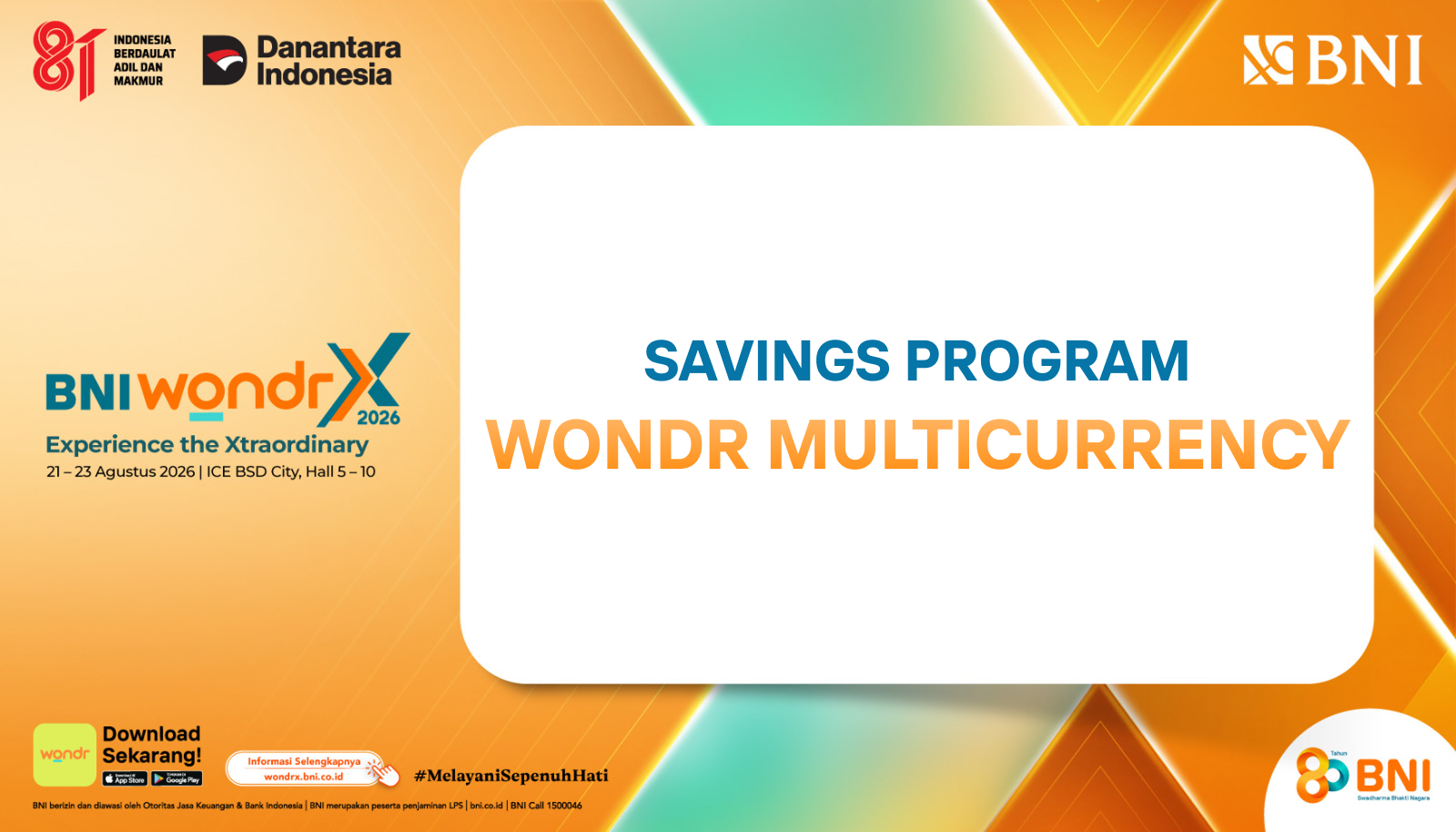 Savings Program wondr multicurrency
