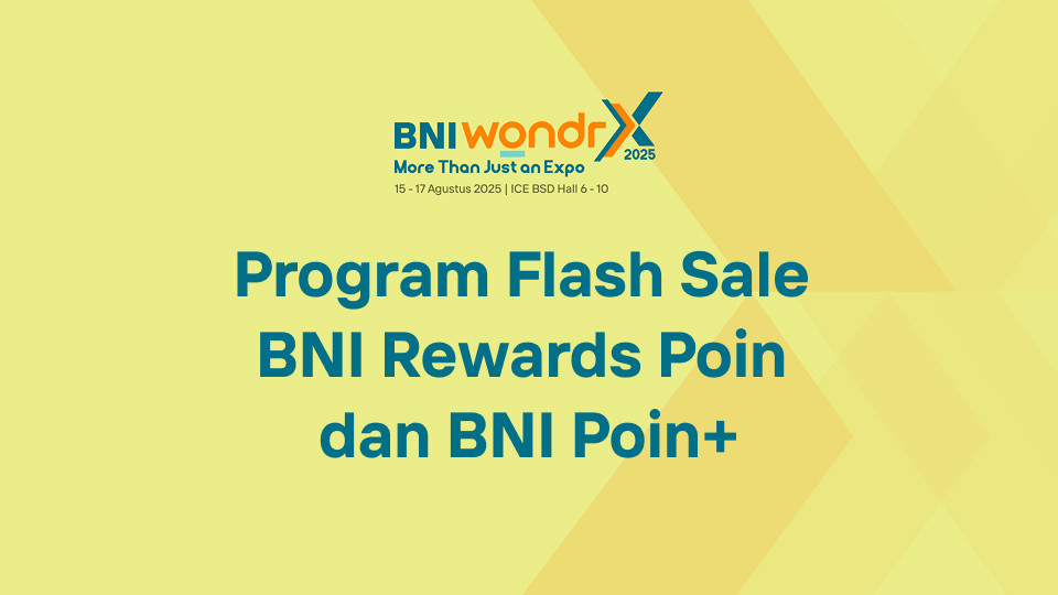 Program Flash Sale BNI Rewards Point dan BNI Poin+