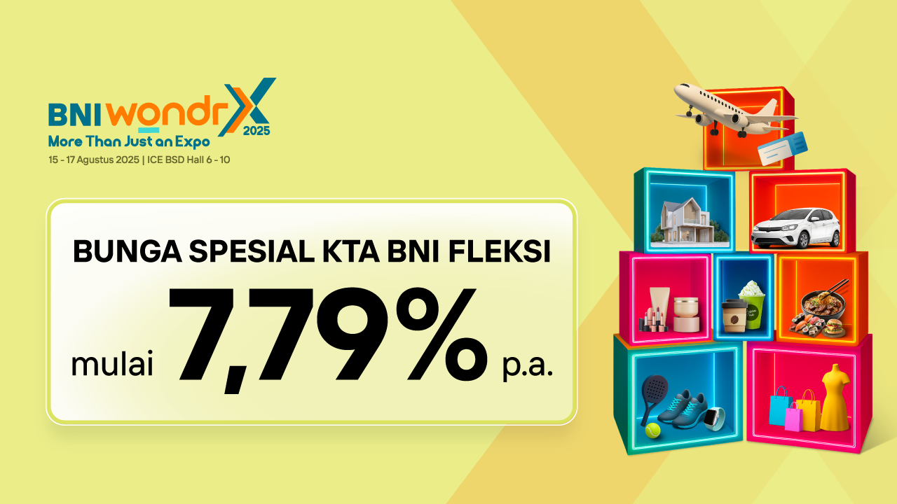 BUNGA SPESIAL KTA BNI FLEKSI MULAI 7,79% P.A.
