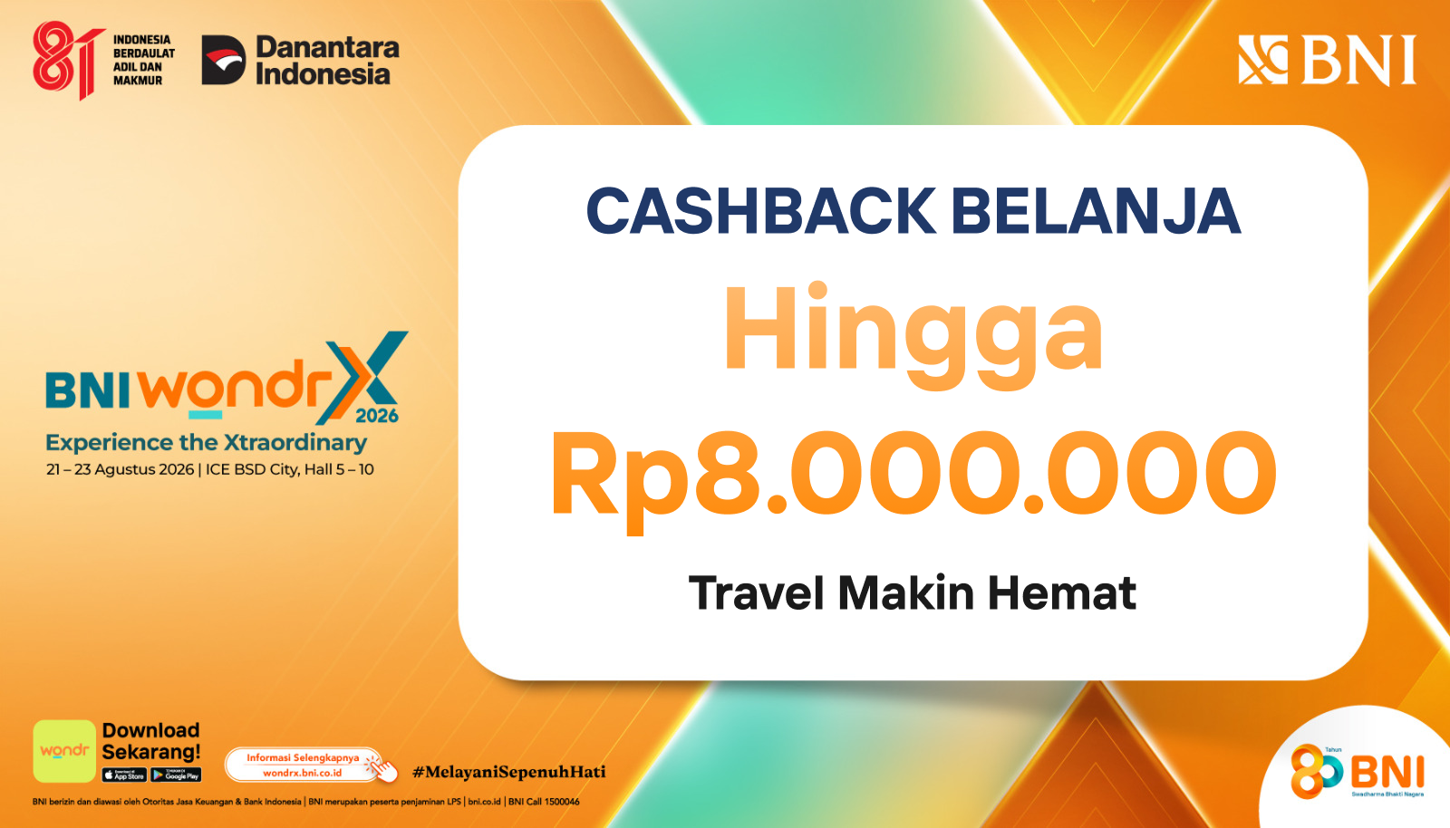 Cashback belanja travel hingga Rp8.000.000