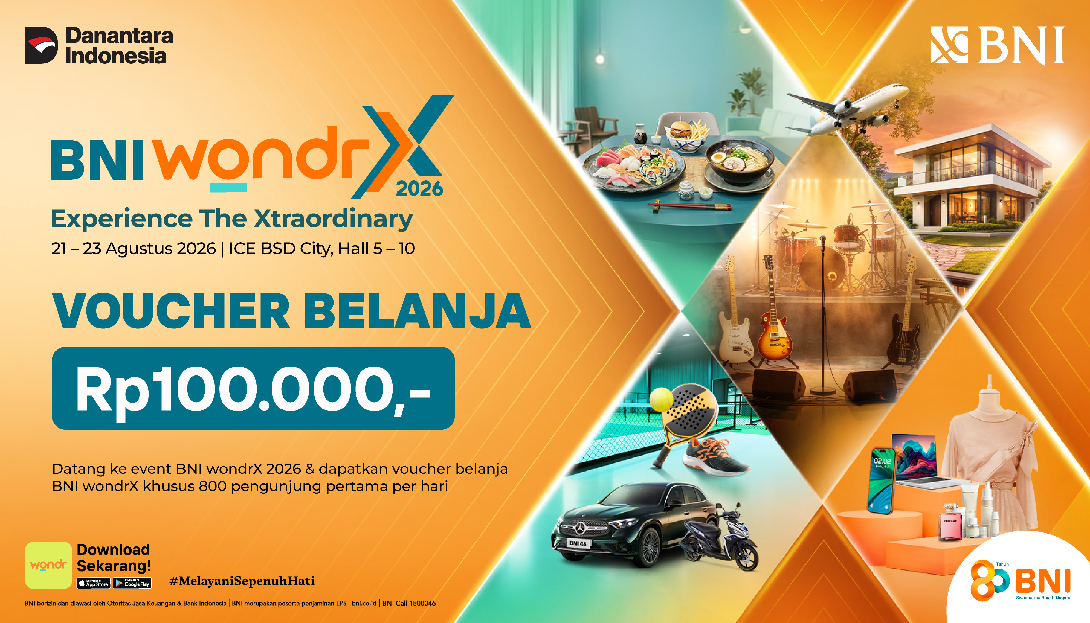 Registrasi BNI wondrX via wondr by BNI — Voucher belanja Rp100.000